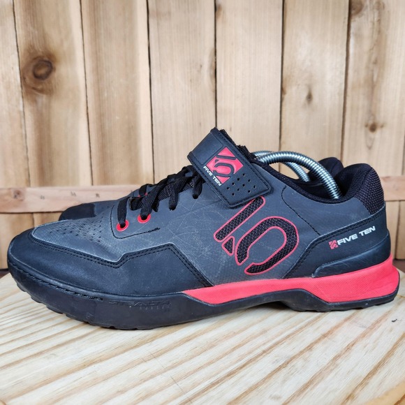 Five Ten Other - Five Ten Kestrel Lace Shoes Mens 10.5 Black Red MTB Clipless SPD Stealth Bike